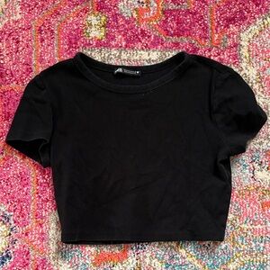Zara Black Crop Top